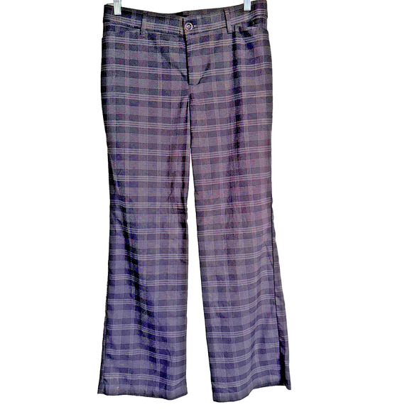 Lee‎ Flex Motion Women's Regular Fit Comfort Trouser Pants Size 10 Gray Plaid - Picture 1 of 14